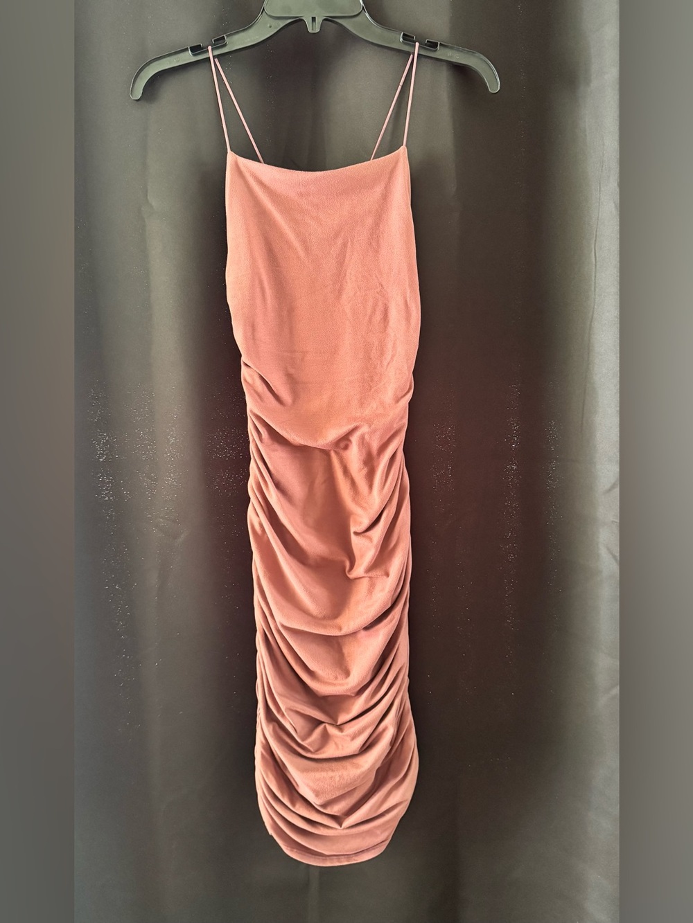 Windsor Dusty Rose Ruched Maxi Skirt with Spaghetti Straps